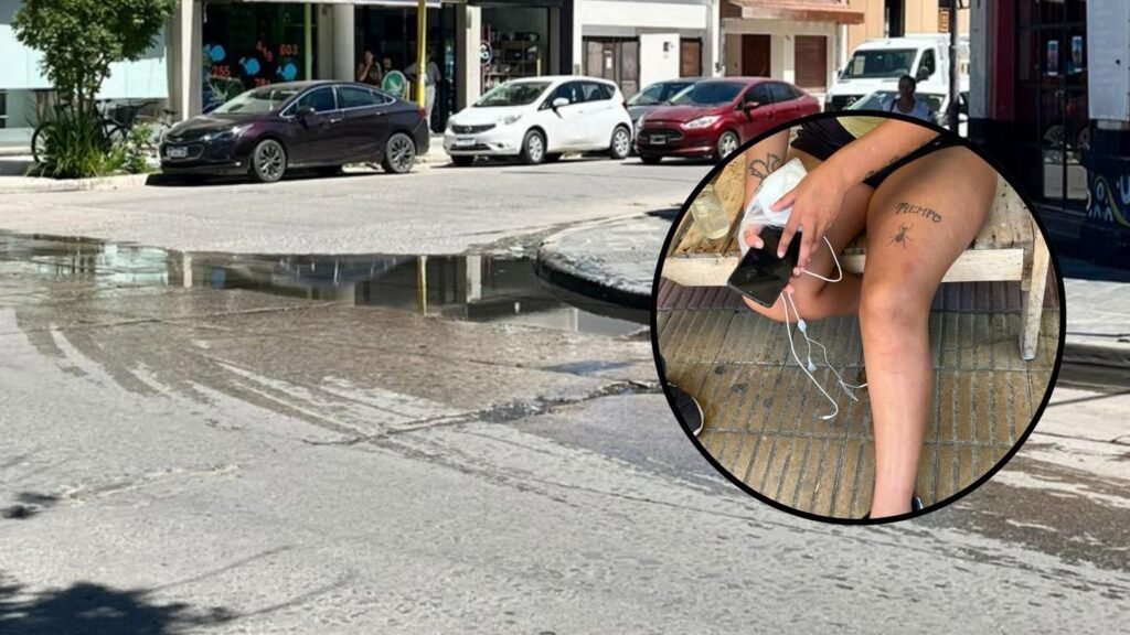 Cayó una ciclista por agua estancada en 9 de Julio y Sáenz Peña: denuncian meses sin solución