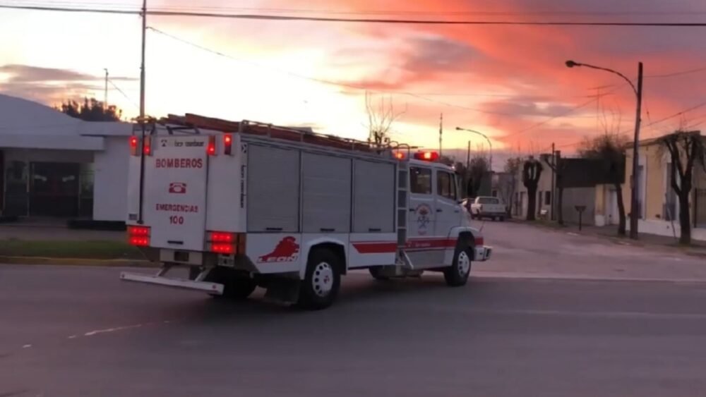 Bomberos fue convocado a un incendio originado en una chimenea