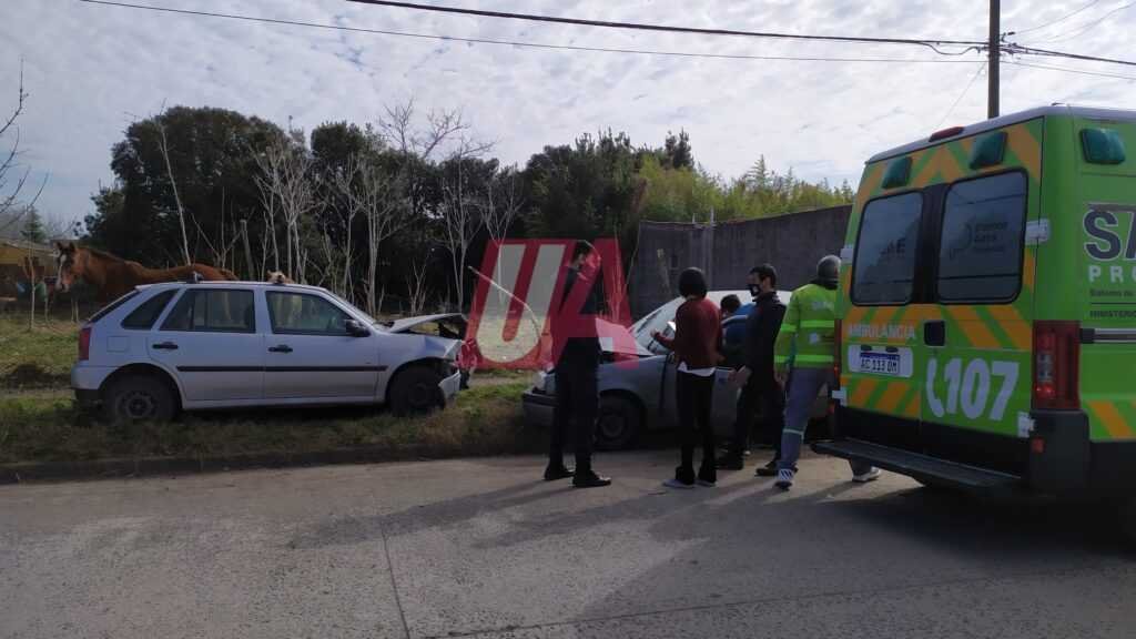 Choque frontal: un hombre fue trasladado al Hospital
