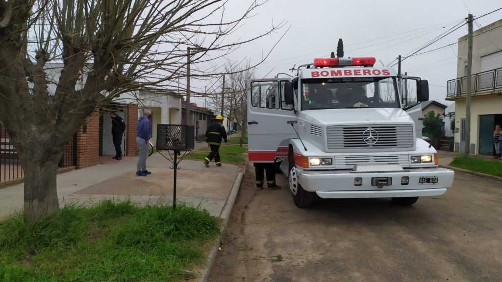 Bomberos acudió a un incendio en un domicilio
