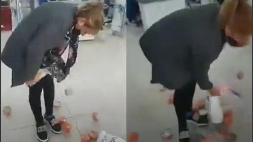 Video: Se robaba 20 latas de atún y quedó filmada