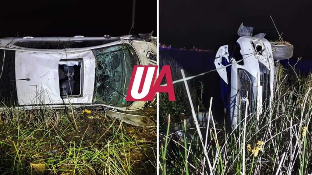 Rauch: Por esquivar a ciclistas, volcaron y terminaron en el Hospital