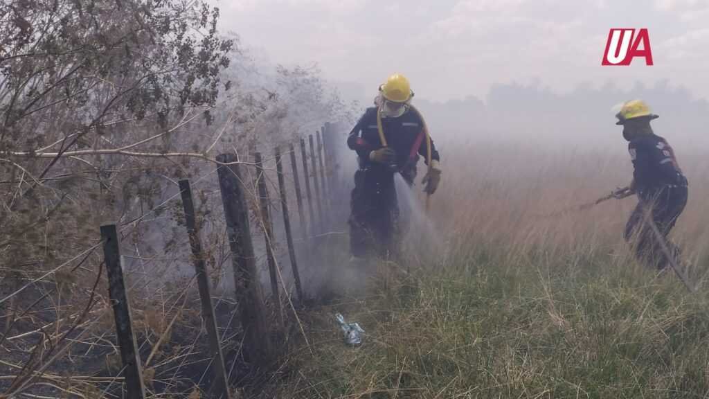Bomberos sofocó un incendio de pastizales