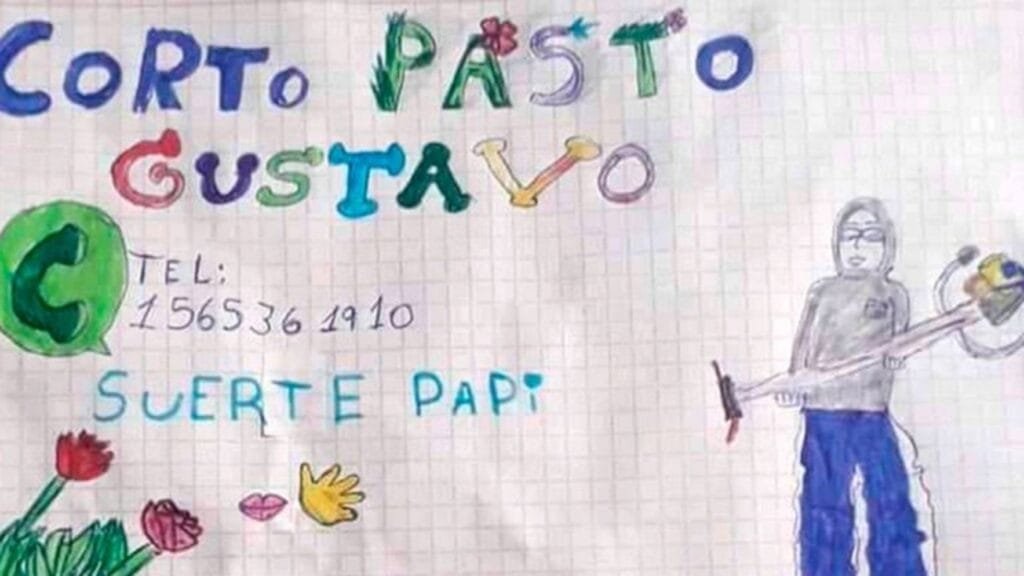 El dibujo de una nena que ayudó a su papá a conseguir trabajo en plena pandemia