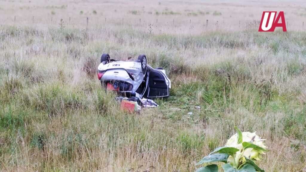Un automovilista volcó en Ruta 50 y fue trasladado de urgencia al Hospital