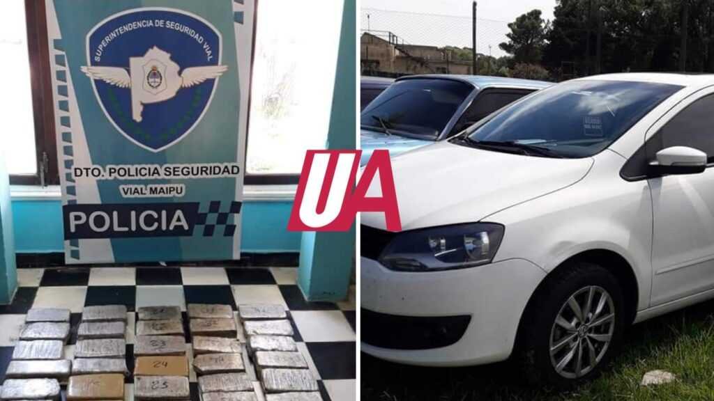 Ruta 2: Llevaba más de 30 kg de marihuana y fueron detenidos