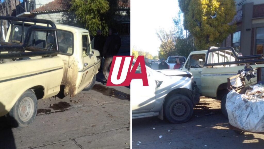 Dos camionetas protagonizaron un fuerte choque