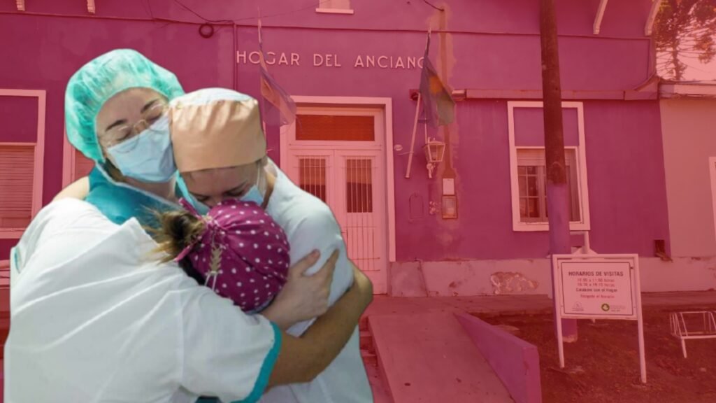 Más de 8 horas de trabajo, “todo sea por nuestros abuelos, no podemos abandonarlos”