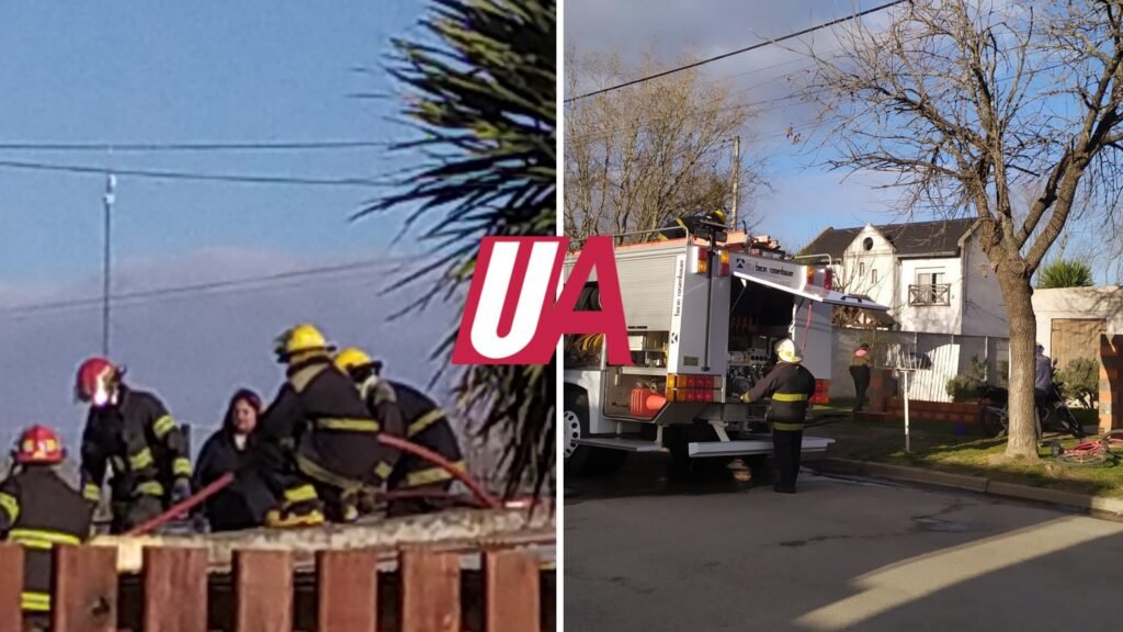 Bomberos trabajó en un incendio en una vivienda