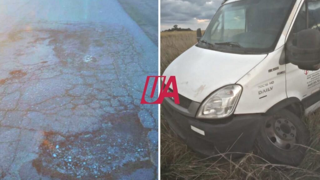 ¡Pudo ser una tragedia!: Rompió un neumático y despistó producto del mal estado de la Ruta 50