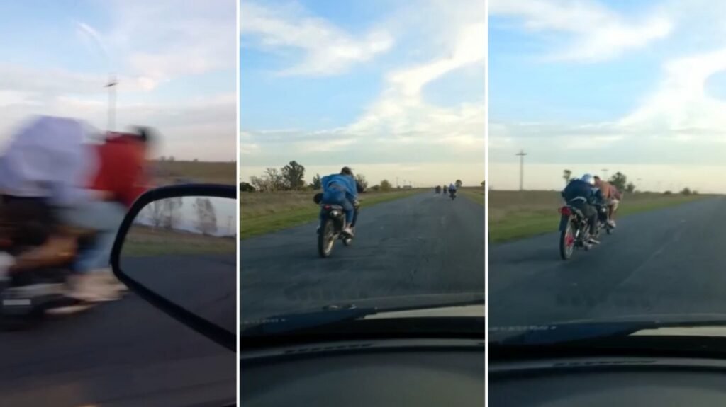VIDEO: Esquivando autos, corren picadas en rutas ayacuchenses