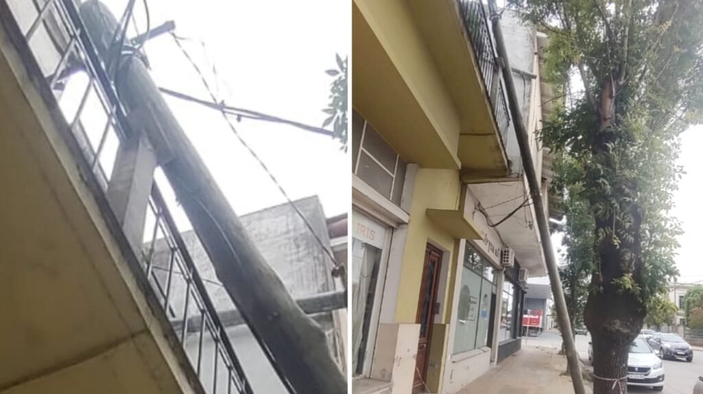 Un poste cayó sobre su casa y aún la empresa no respondió el reclamo