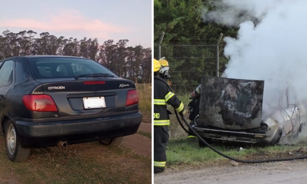 Dos autos fueron robados durante el domingo a la madrugada: uno de ellos apareció prendido fuego