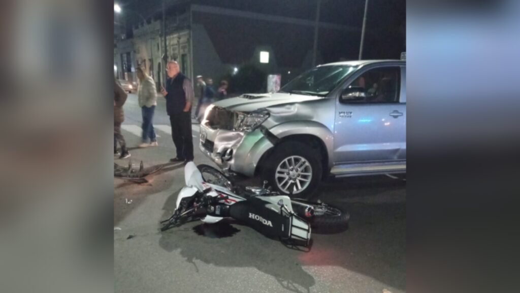 Joven motociclista de Ayacucho fue protagonista de un accidente en Rauch