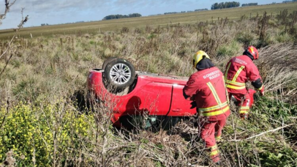 Rauch: Fuerte vuelco en ruta 30