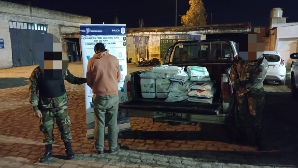 Empleado rural detenido: Intento de hurto de productos agroquímicos en Balcarce