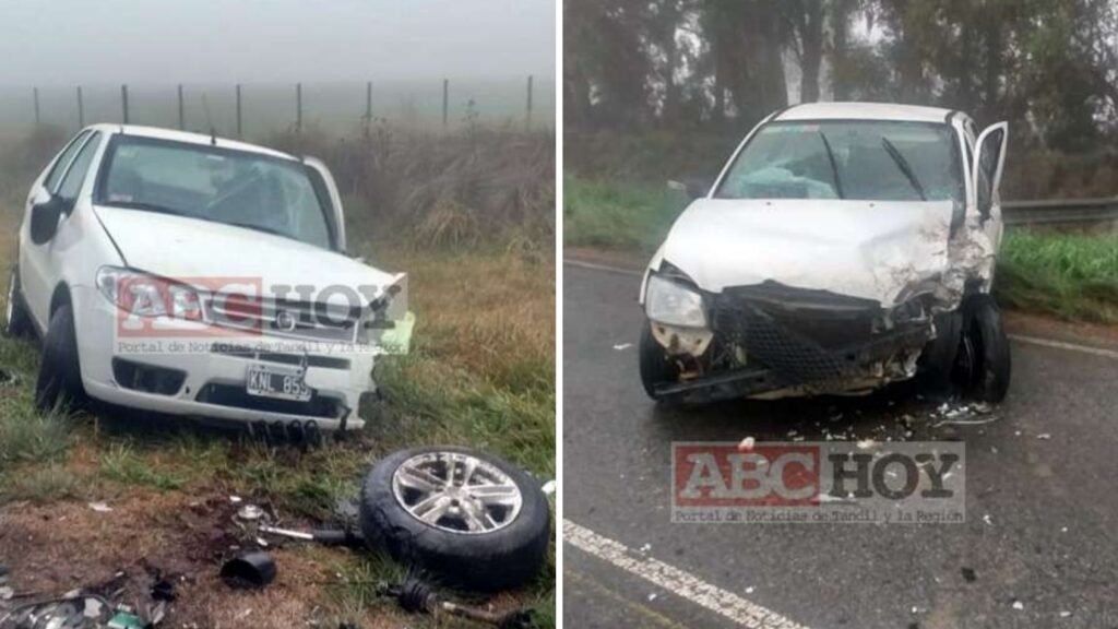 Choque frontal en el cruce de Rutas 30 y 74