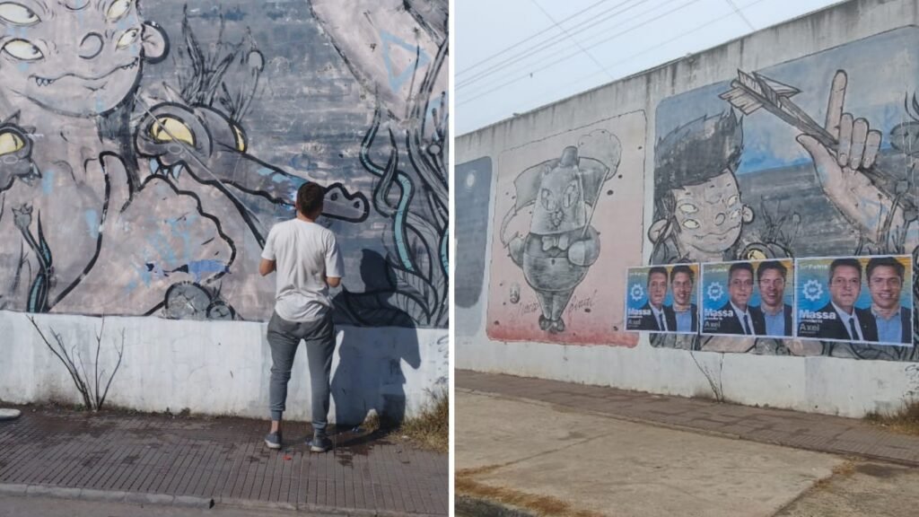 Tras la polémica de carteles políticos sobre un mural, decidieron retirarlos