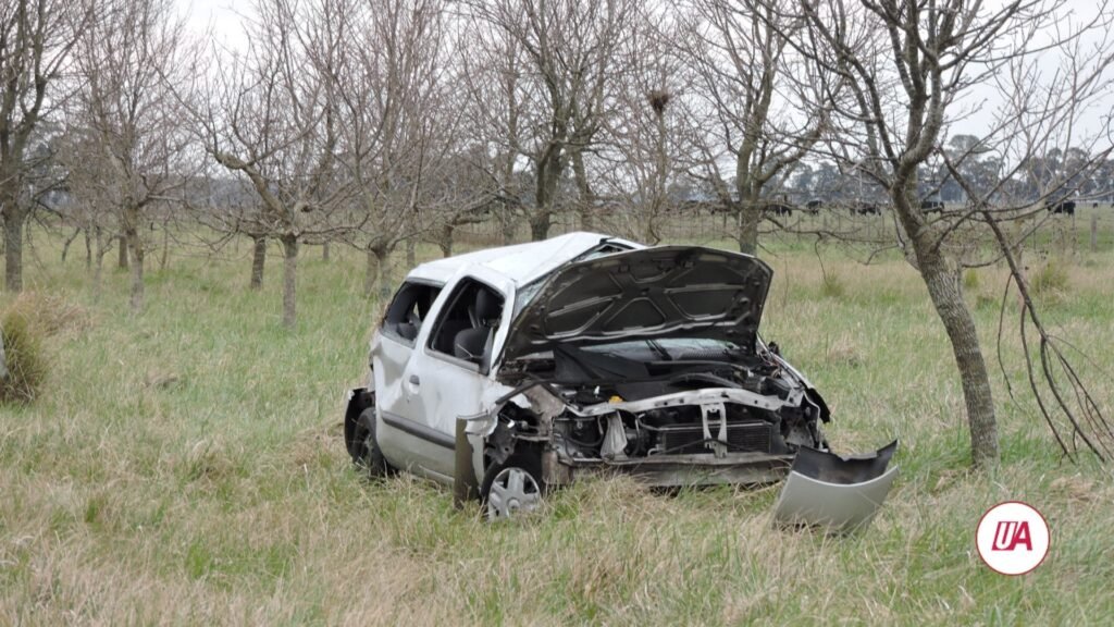 Violento vuelco en ruta 29: un menor y una mujer fueron trasladados al Hospital