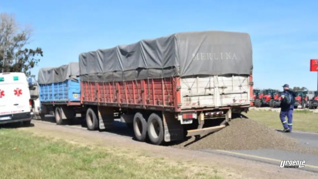 Camión de Rauch involucrado en un fatal accidente en Olavarría