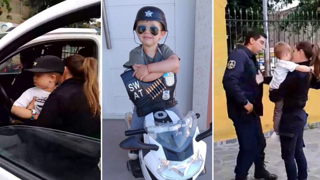 El sueño cumplido de Benicio: Un futuro Policía celebró sus 3 años con una sorpresa inolvidable