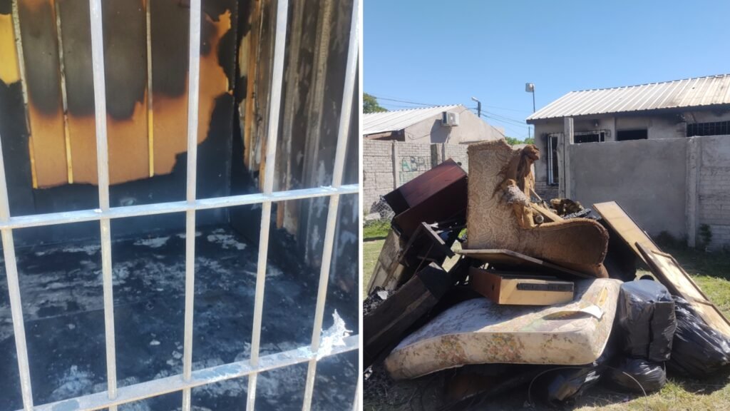 Al día siguiente del incendio, la familia afectada comenzó a trabajar para lograr recuperar lo perdido