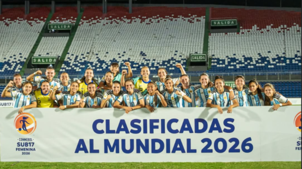 festejo de la Selección Argentina femenina Sub-17 tras clasificar al Mundial