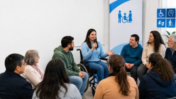 Afiche de la charla "Discapacidad en perspectiva de derechos humanos" que se realizará en Ayacucho.