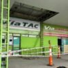 techo derrumbado en la terminal de Balcarce