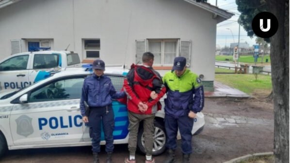 Operativo policial en Olavarría donde fueron detenidos dos hombres requeridos por la Justicia de Tandil.