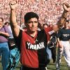 Diego Maradona durante su paso por Newell’s Old Boys en 1993