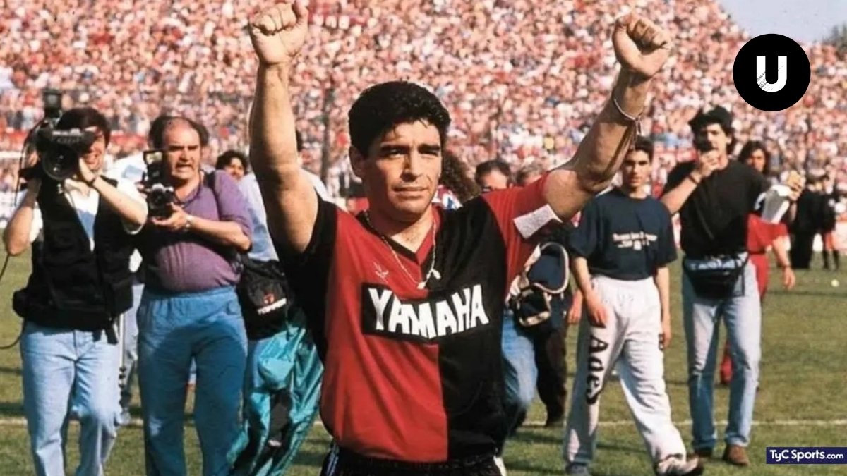 Diego Maradona durante su paso por Newell’s Old Boys en 1993