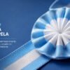 escarapela argentina celeste y blanca