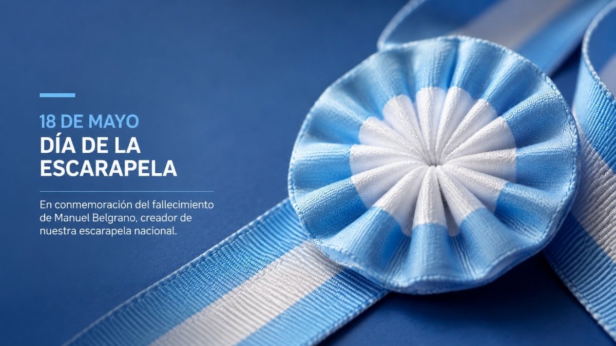escarapela argentina celeste y blanca