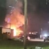 incendio en edificio de Perito Moreno tras explosión