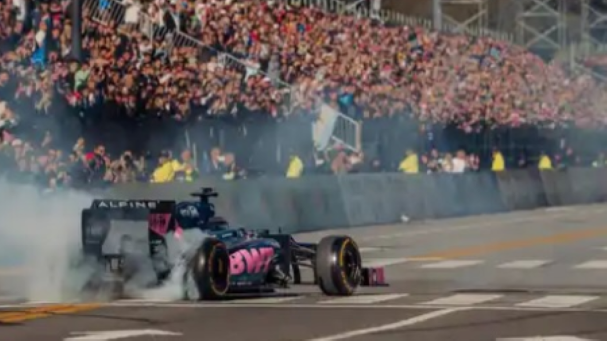 Franco Colapinto durante el Road Show en Buenos Aires