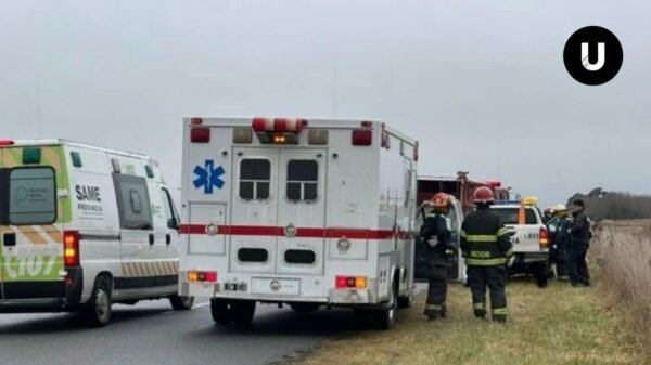 Operativo de emergencia tras el vuelco fatal ocurrido sobre la Ruta Provincial 74, en Ayacucho.