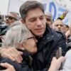 Axel Kicillof durante la marcha de San Cayetano junto a trabajadores y organizaciones sociales.