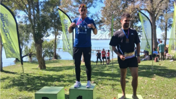 Medallas obtenidas por Leonel Quiñones en el Trail Running de Chascomús