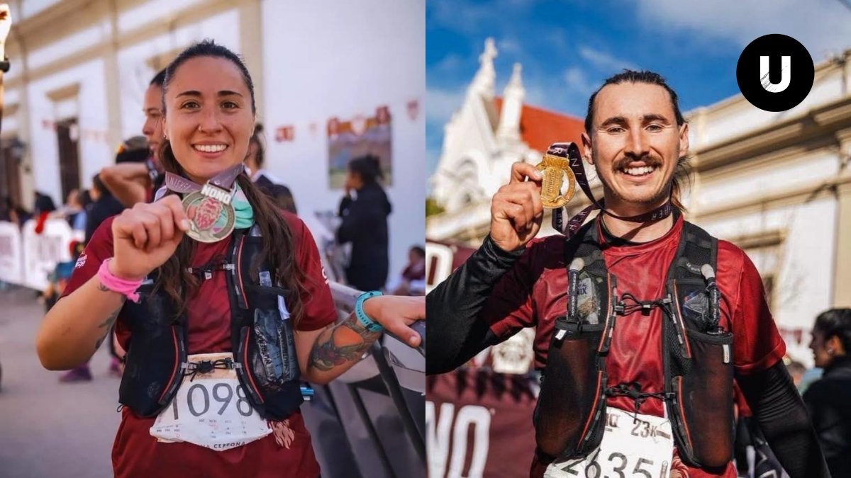 Martina y Victoriano Cestona durante su participación en el Nono Trail de Córdoba.
