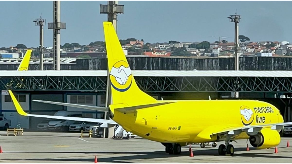 avión de carga utilizado por Mercado Libre