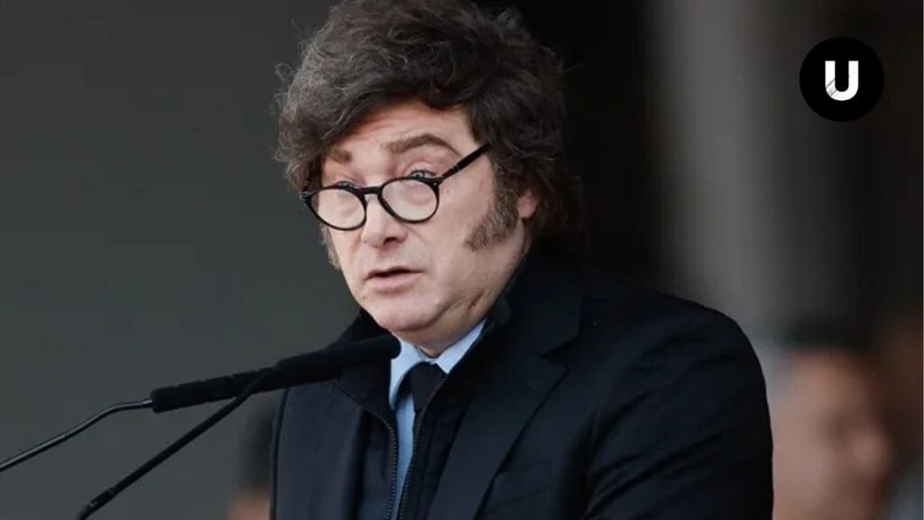 Javier Milei durante una declaración pública sobre su futuro político.