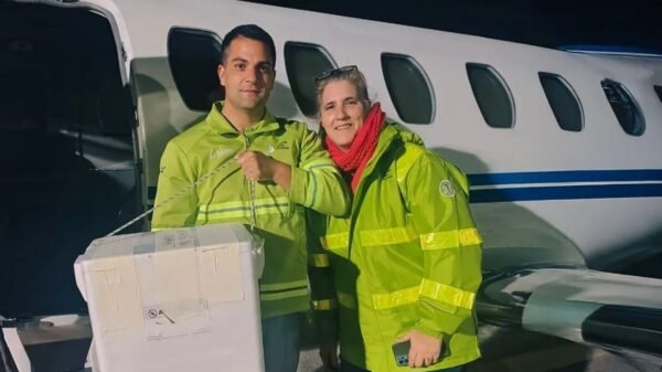 Equipo médico durante un operativo de donación y trasplante de órganos en Mar del Plata.