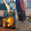 Trabajos de bacheo y reparaciones asfálticas realizados por personal municipal en calles de Ayacucho.
