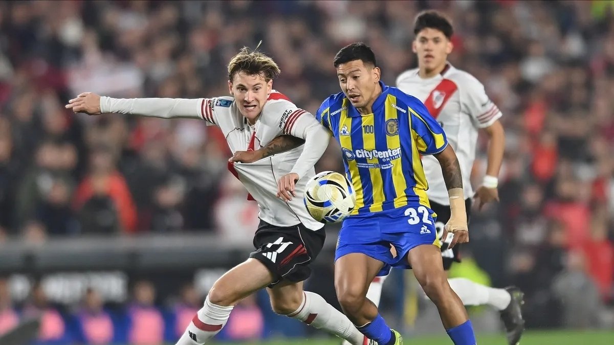 festejo de River tras eliminar a Rosario Central