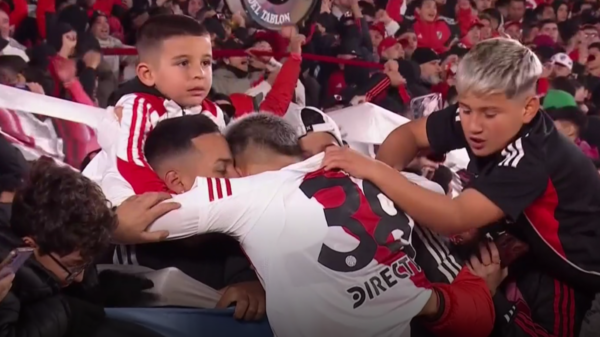 festejo de River Plate tras eliminar a San Lorenzo