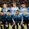 Jugadores de Uruguay durante la previa de su debut en el Mundial 2026 frente a Arabia Saudita.