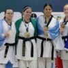 Luz Quimey Cora compitiendo en el Panamericano de Taekwondo
